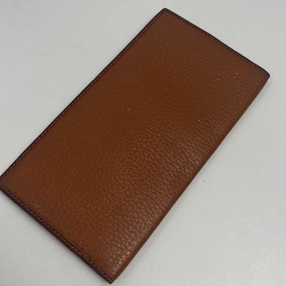 GUCCI Check wallet 7”x3.75” Tan Pebble leather - Picture 5 of 6